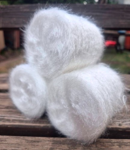 Włóczka fantazyjna Frise Silk Glass Biały